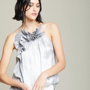 $65 NWT HALSTON METALLIC CASCADE TOP